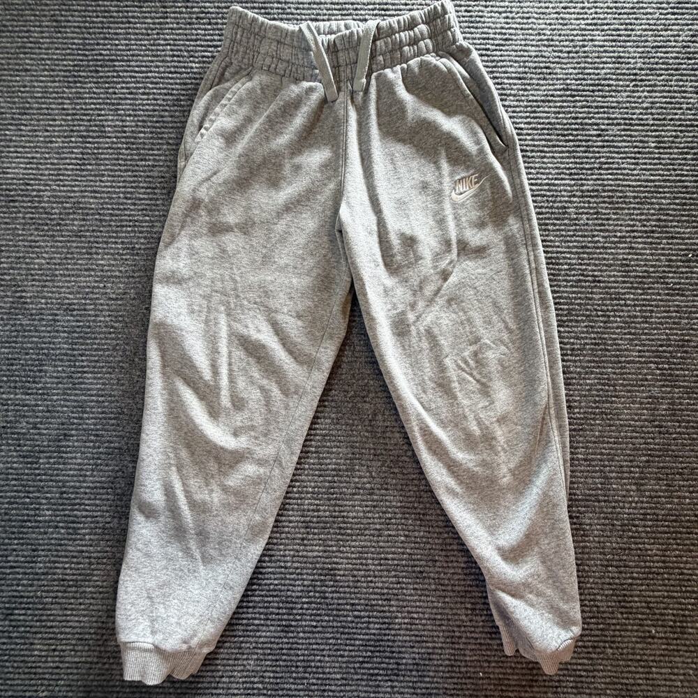Nike Boys Gray Sweatpants Youth Medium Jogger Pants Pockets
